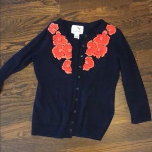 Anthropologie navy blue cardigan